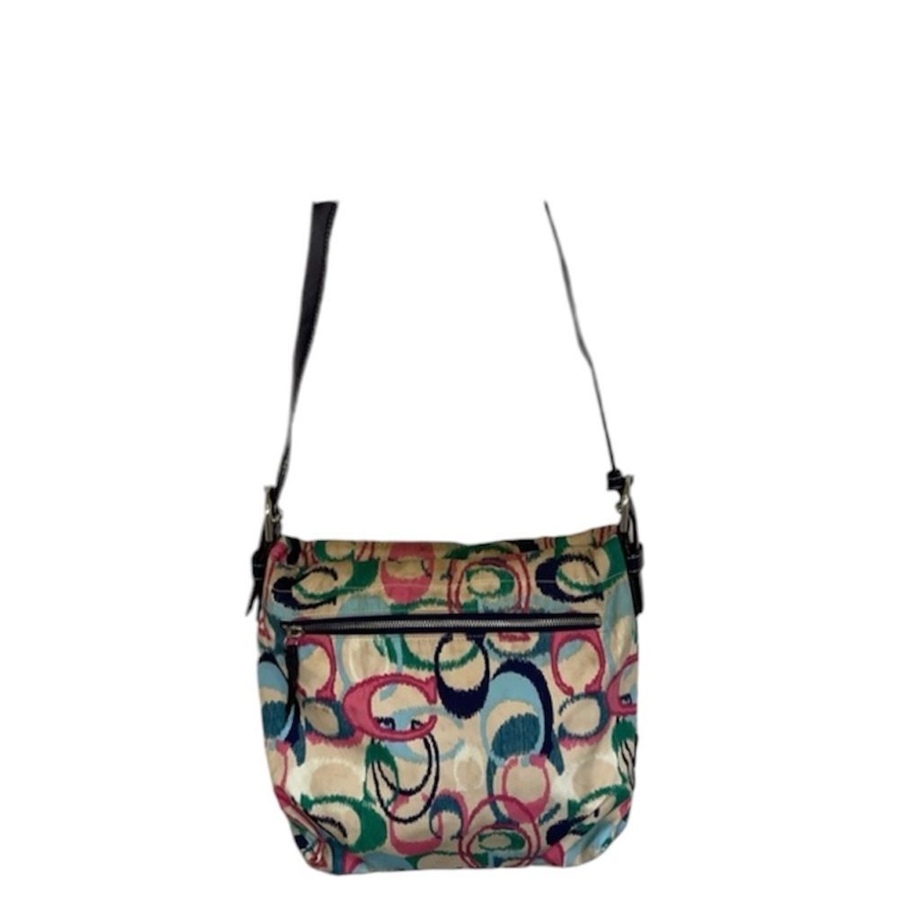 Coach Women's Multicolor Ikat Print Fabric Crossbody Shoulder Bag